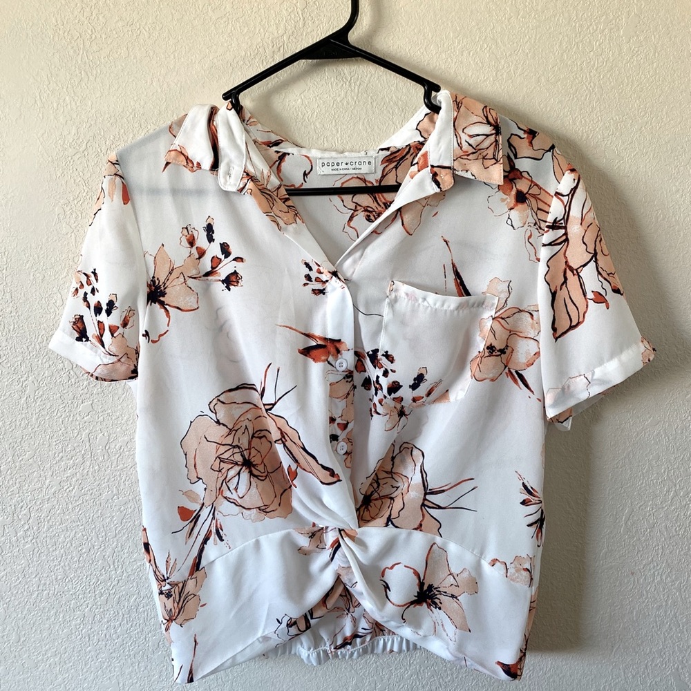 Hawaiian Print Blouse